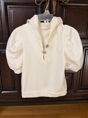 ba&sh Puff Sleeve Embellished Hoodie - Women's Size XS